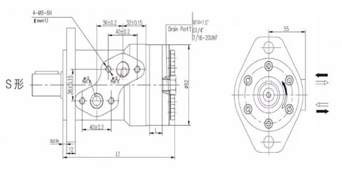 BMT Series Hydraulic Pump Drilling Rig Spare Parts Orbital Hydraulic Motor 0
