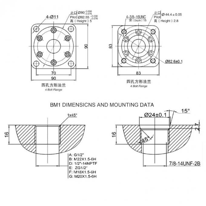 BMT Series Hydraulic Pump Drilling Rig Spare Parts Orbital Hydraulic Motor 2