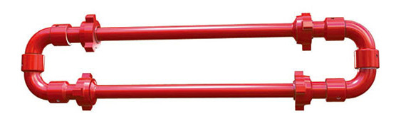 Annular High Pressure Manifold Oilfield Wellhead Equipment API 16C Sweep Hose Loops