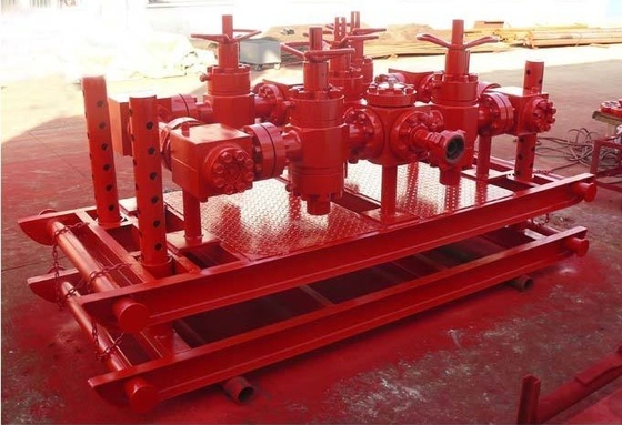 Oil Well Control Drilling Rig Spare Parts API Skid Mounted Choke Manifold
