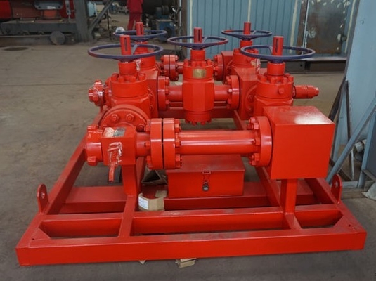 Oil Well Control Drilling Rig Spare Parts API Skid Mounted Choke Manifold